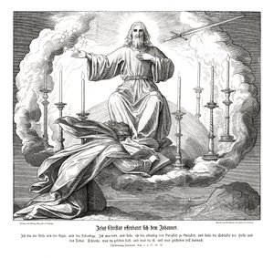 Jesus Christus offenbart sich Johannes, Offenbarung von Julius Schnorr von Carolsfeld