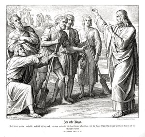 Jesus und Nathanael, Evangelium nach Johannes von Julius Schnorr von Carolsfeld