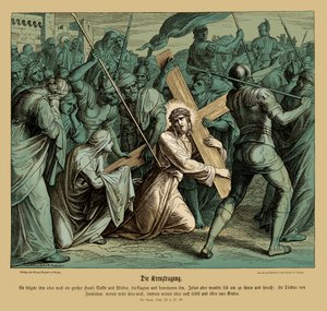 Jesus trägt das Kreuz, Evangelium nach Lukas von Julius Schnorr von Carolsfeld