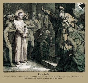 Jesus vor Kaiphas, Evangelium nach Matthäus
