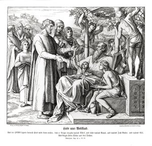 Hiob wird belohnt, Hiob von Julius Schnorr von Carolsfeld