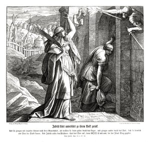 Judith kehrt zu ihrem Volk zurück, Buch Judith von Julius Schnorr von Carolsfeld