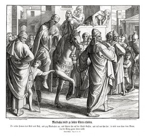 Mordechai wird vom König geehrt von Julius Schnorr von Carolsfeld