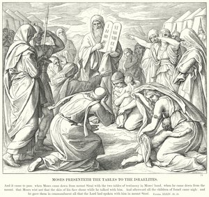 Moses übergibt die Tafeln den Israeliten von Julius Schnorr von Carolsfeld
