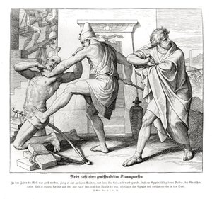 Moses rächt die Misshandlung seiner Brüder, Exodus