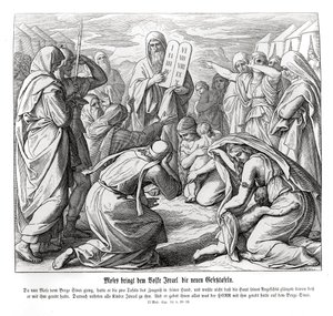 Moses überbringt die Gebote, Exodus