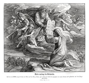 Moses empfängt die Gebote, Exodus