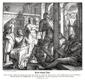 Petrus verleugnet Jesus, Evangelium nach Lukas