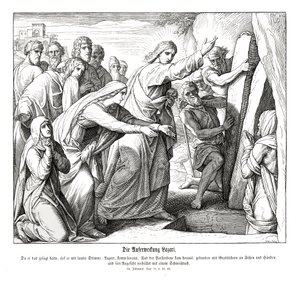 Auferweckung des Lazarus, Evangelium nach Johannes von Julius Schnorr von Carolsfeld