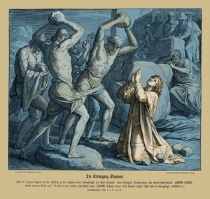Steinigung des Stephanus, Apostelgeschichte von Julius Schnorr von Carolsfeld