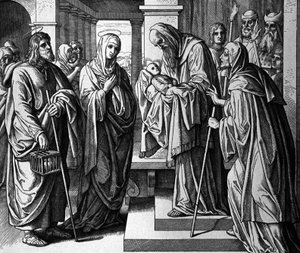 Die Darstellung des Jesuskindes im Tempel von Julius Schnorr von Carolsfeld