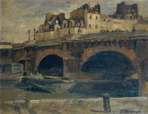 Pariser Landschaft mit Pont Neuf