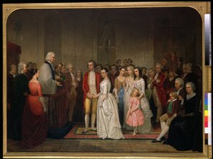 Die Hochzeit von Washington von Junius Brutus Stearns