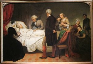 Washington auf seinem Sterbebett