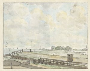 Deichansicht außerhalb von Amsterdam