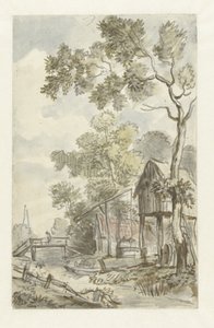 Entwurf für eine Wandmalerei mit holländischer Landschaft von Jurriaan Andriessen