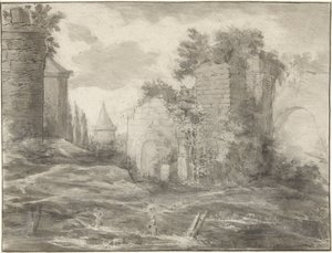 Landschaft mit Ruinen