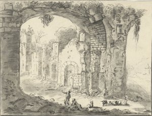 Landschaft mit Ruine