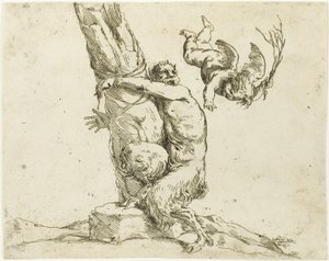 Amor bestraft einen Satyr