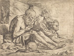 Der heilige Hieronymus beim Lesen