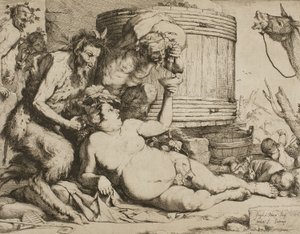 Silenus am Weinfass von Jusepe de Ribera