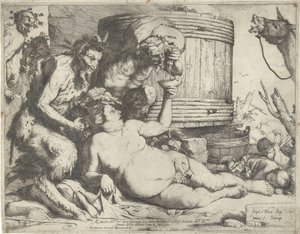 Silenus am Weinfass von Jusepe de Ribera