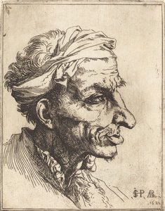 Kleiner grotesker Kopf von Jusepe de Ribera
