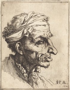 Kleiner grotesker Kopf von Jusepe de Ribera