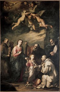 Die Heilige Familie mit dem Heiligen Bruno von Köln und anderen Heiligen von Jusepe de Ribera