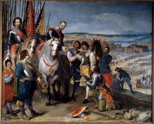 Dreißigjähriger Krieg: Der niederländische Gouverneur übergibt die Schlüssel an den Marquis von Balbases