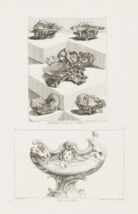 Verschiedene Entwürfe für Salzgefäße, Tafel 63 in Oeuvre de Juste-Aurèle von Juste Aurèle Meissonnier