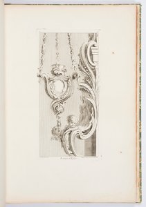 Kirchenlampe, Platte 83, aus Oeuvres de Juste-Aurèle Meissonnier von Juste Aurèle Meissonnier