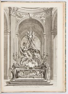 Entwurf für den Hauptaltar der Kirche St. Sulpice in Paris, Tafel 109, in Oeuvres de Juste-Aurèle Meissonnier von Juste Aurèle Meissonnier