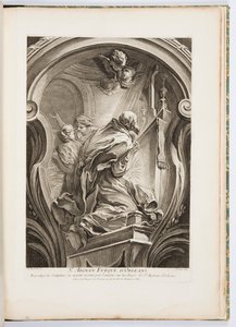 St. Aignan Bischof von Orleans, Platte 111, in Oeuvres de Juste-Aurèle Meissonnier