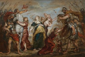 Die Versöhnung der Römer und der Sabiner von Justus van Egmont