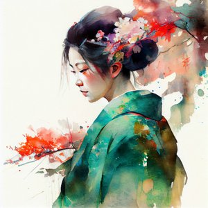 Herbst Kimono Porträt