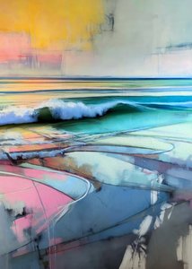Bunte Strandwelle von Justyna Jaszke