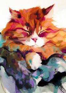 Gemütliches Katzenschläfchen von Justyna Jaszke