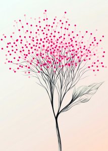 Zarte rosa Zweige