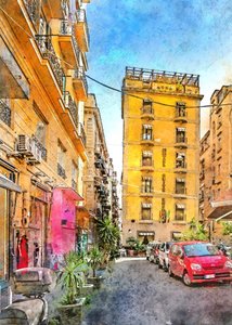 Sonnige Hotelstraße von Justyna Jaszke