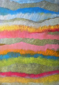 Lebendige abstrakte Landschaft von Justyna Jaszke