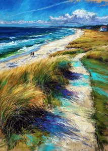 Lebendiger Strandweg