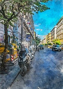 Lebendige Stadtstraße von Justyna Jaszke