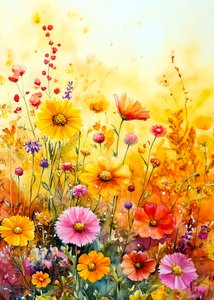 Lebendige Wildblumenwiese von Justyna Jaszke
