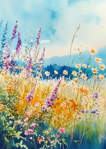 Lebendige Wildblumenwiese von Justyna Jaszke