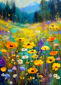 Wildblumen-Bergidylle