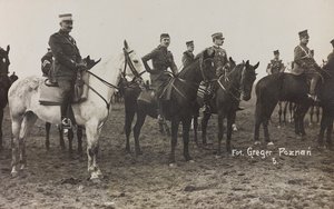 Album Jack Bosio - Kriegskampagne 1917-1920: Militärmission in Polen (Warschau - Posen) März-April 1919, eine Pferdebatterie in Posen (Poznań), 03-04.1919 von K. Greger