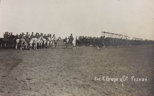 Militärmission in Polen (Warschau - Posen), März-April 1919, eine Pferdebatterie in Posen