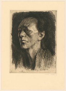 Arbeiterfrau (mit dem Ohrring) (4. Zustand) von Käthe Kollwitz