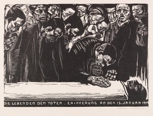 Gedenkblatt für Karl Liebknecht, 1920 von Käthe Kollwitz